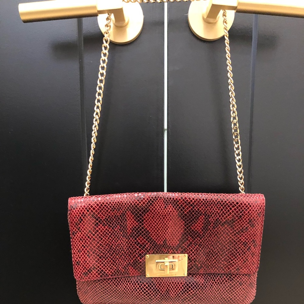 Michael Kors snake skin handbag